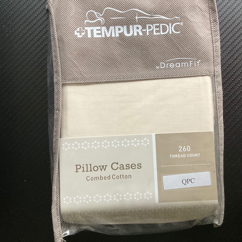 Tempur-Pedic® Pillow Cases- COMBED COTTON- ivory